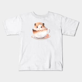 Cute and Adorable hamster in a Teacup Kids T-Shirt